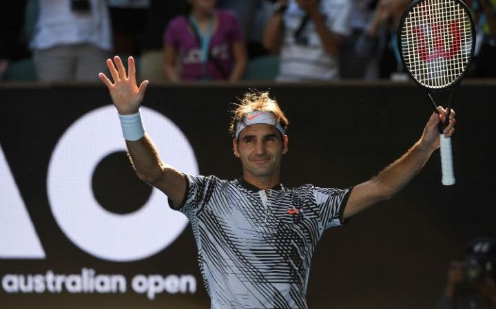 Roger Federer melaju ke babak tiga Australia Terbuka 2017. Copyright: &copy; AFP